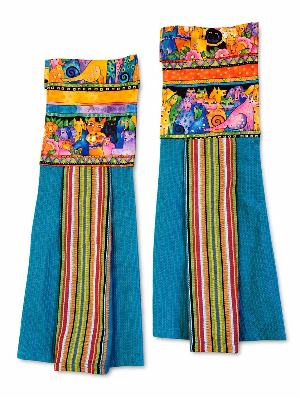 90s Y2k Colorful Animal Print Kitchen Towels Set